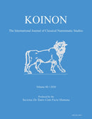 KOINON III, 2020 : The International Journal of Classical Numismatic Studies-9781789698114