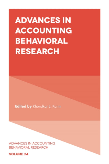 Advances in Accounting Behavioral Research-9781800710139