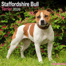 Staffordshire Bull Terrier Calendar 2026  Square Dog Breed Wall Calendar - 16 Month-9781804606926