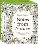 Johanna Basford's Notes from Nature : 30 Affirmations Cards to Colour-9781805700500
