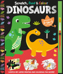 Scratch, Paint & Colour Dinosaurs-9781835551387