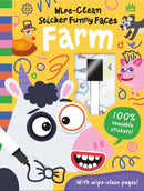 Wipe-Clean Sticker Funny Faces Farm-9781835551554