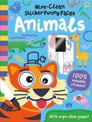 Wipe-Clean Sticker Funny Faces Animals-9781835551561