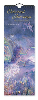 Celestial Journeys by Josephine Wall Slim Calendar 2026 (Art Calendar)-9781835624456