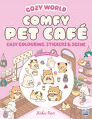 Cozy World Comfy Pet Cafe: Easy Colouring and Sticker Scene for Teens, Young Adults and Adults-9781836161615