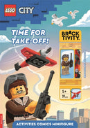 LEGOr City: Time for Take-Off! Activity Book (with Freddie Flyer minifigure and toy plane mini-build)-9781837250820