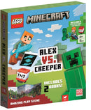 LEGOr Minecraftr: Alex vs. Creeper (with Alex minifigure, Creeper minibuild, LEGO pieces, 2 books and fold-out play scene)-9781837250943