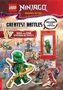 LEGOr NINJAGOr: Greatest Battles Search & Find Sticker Activity Book (with Lloyd minifigure and Golden Sabre)-9781837251742