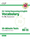 11+ GL 10-Minute Tests: Vocabulary for Verbal Reasoning & English - Ages 10-11 Book 2 (with Onl. Ed)-9781837741021