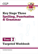 New KS3 Year 7 Spelling, Punctuation and Grammar Targeted Workbook (with answers)-9781837742424