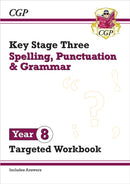 New KS3 Year 8 Spelling, Punctuation and Grammar Targeted Workbook (with answers)-9781837742431