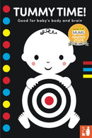 Tummy Time! : A high-contrast fold-out book with mirror for babies-9781838138196