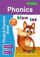 KS1 Phonics Study & Practice Book for Ages 5-7 (Years 1-2) Perfect for learning at home or use in the classroom-9781839251269