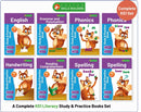 Complete Key Stage 1 Literacy Study & Practice Books - 8-book bundle! English, Phonics, Spelling, Handwriting, Reading Comprehension for AGES 4 - 7-9781839251689