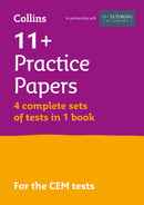 11+ Verbal Reasoning, Non-Verbal Reasoning & Maths Practice Papers (Bumper Book with 4 sets of tests) : For the 2025 Cem Tests-9781844198436
