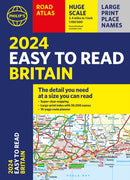 2024 Philip's Easy to Read Britain Road Atlas : (A4 Paperback)-9781849076203