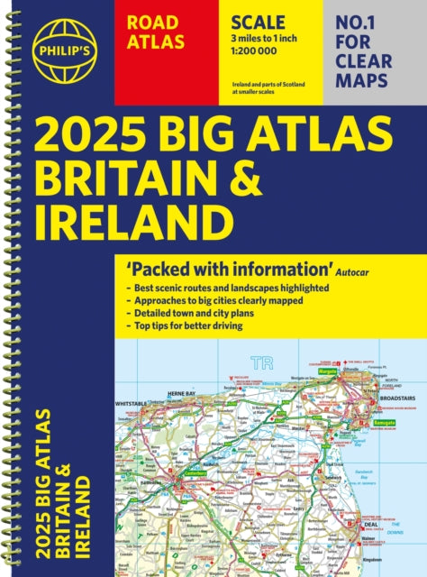 2025 Philip''s Big Road Atlas of Britain & Ireland