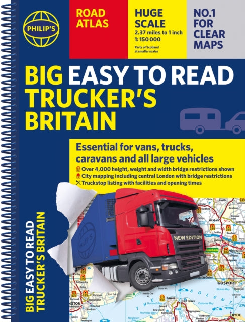 Philip''s Big Easy to Read Trucker''s Road Atlas Britain