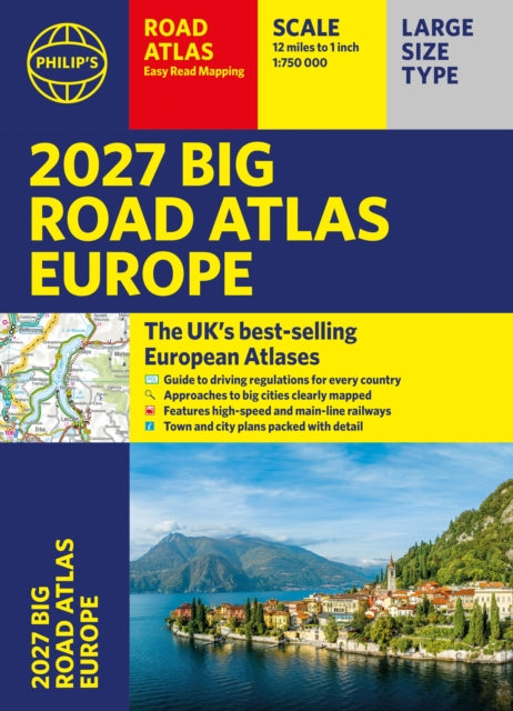 Philip''s 2027 Big Road Atlas of Europe