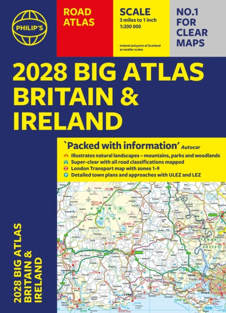 2028 Philip's Big Road Atlas of Britain and Ireland