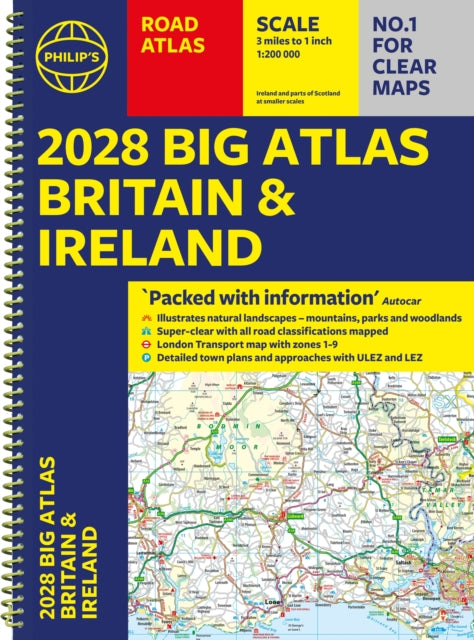 2028 Philip's Big Road Atlas of Britain and Ireland