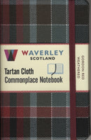 Waverley (M): Gordon Red Weathered Tartan Cloth Commonplace Notebook-9781849344258