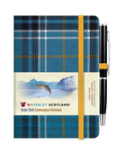 Waverley Blue Loch Tartan cloth mini notebook with pen-9781849345620