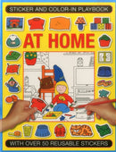 Sticker and Colour-in Playbook: at Home : With Over 50 Reusable Stickers-9781861477200