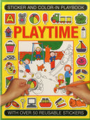 Sticker and Color-in Playbook: Playtime : With Over 50 Reusable Stickers-9781861477330