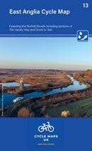 East Anglia Cycle Map featuring The Norfolk Broads