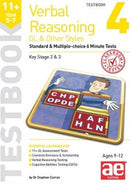 11+ Verbal Reasoning Year 5-7 GL & Other Styles Testbook 4 : Standard & Multiple-choice 6 Minute Tests-9781911553687
