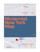 Modernist New York Map : Guide to 20th century architecture in New York City-9781912018246