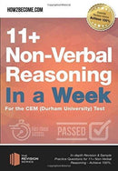 11+ Non-Verbal Reasoning in a Week : For the CEM (Durham University) Test-9781912370313