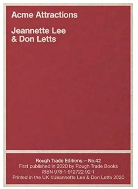 Acme Attractions - Jeannette Lee & Don Letts (RT#42)-9781912722921