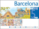 Barcelona PopOut Map : Pocket size, pop up map of Barcelona city centre-9781917131735
