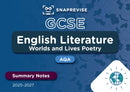 SnapRevise GCSE AQA English Literature: Worlds and Lives Poetry Summary Notes-9781917424868