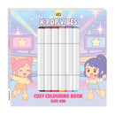 K Pop Vibes Cosy Colouring Book & Markers
