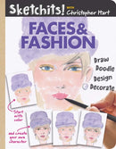 Sketchits! Faces & Fashion : Draw and Complete 100+ Color Templates-9781942021490