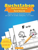 Buchstaben Schreiben Lernen : Alphabet lernen mit Druckschrift fur Kinder ab 4 jahre, fur Vorschule, Kindergarten, 1. & 2. Klasse-9781952264054