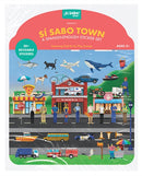 Si Sabo Town: A Bilingual Reusable Sticker Play Set : Learn Spanish-English Language Skills with 30+ Reusable Stickers and 2 Fold-Out Play & Go Scenes-9781963183399