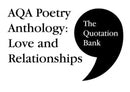 The Quotation Bank: AQA Poetry Anthology - Love and Relationships GCSE Revision and Study Guide for English Literature 9-1-9781999981631