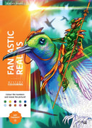 Mystery Colouring - Fantastic Worlds : 100 mystery colouring pages dedicated to magical creatures and imaginary worlds-9782017352815