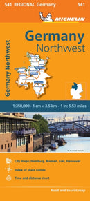 Germany Northwest - Michelin Regional Map 541