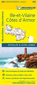Cotes-d''Armor, Ille-et-Vilaine - Michelin Local Map 309