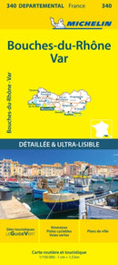 Bouches-du-Rhone Var - Michelin Local Map 340