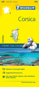 Corse-du-Sud, Haute-Corse - Michelin Local Map 345