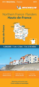Nord-Pas-de-Calais, Picardy - Michelin Regional Map 511