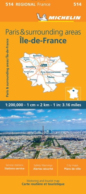 Michelin Regional France Paris and Surrounding Areas Map