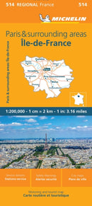 Michelin Regional France Paris and Surrounding Areas Map
