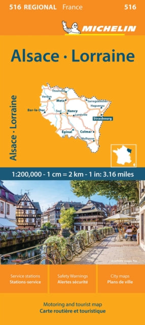 Michelin Regional France Alsace, Lorraine Map